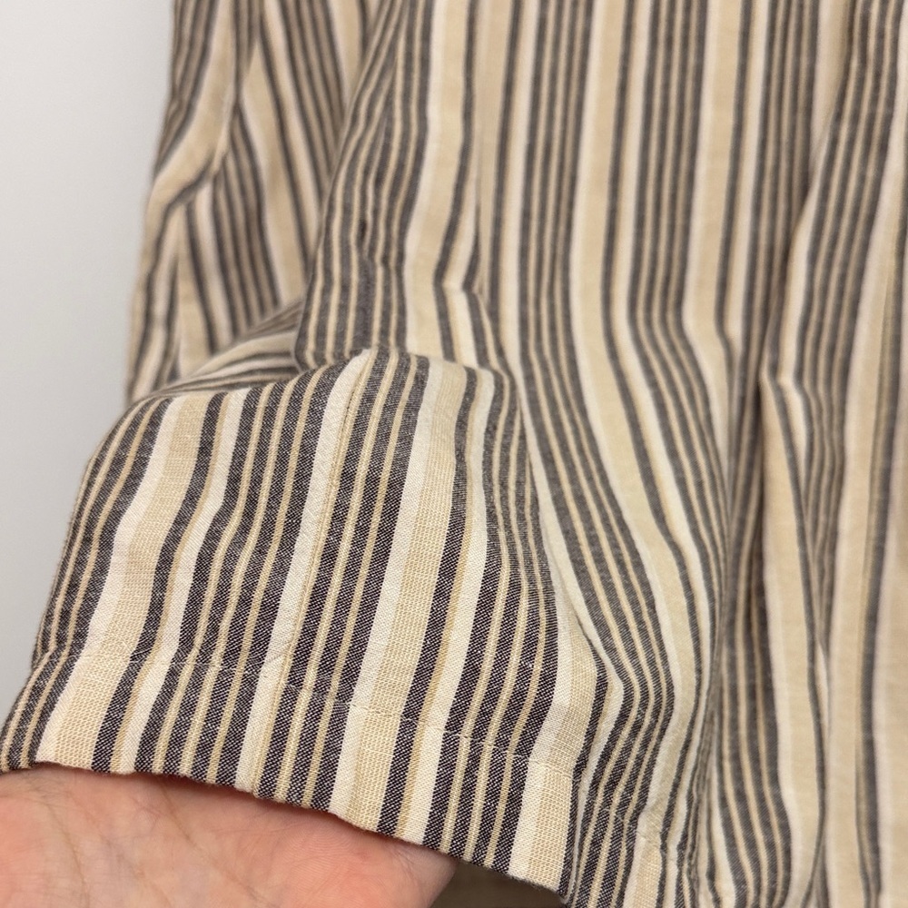 Dynamite Black and Tan Striped Linen Blend Dress - Picture 7 of 7